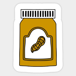 I LOVE Peanut Butter Jar Sticker